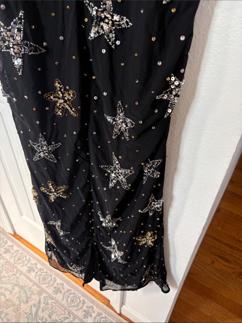 Show Me Your Mumu Stassi Midi Dress Starfish Beaded Sequins Black Star - Picture 8 of 8